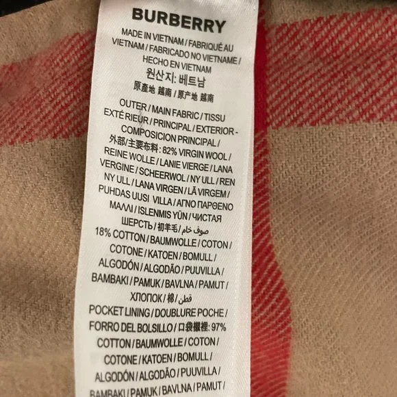 SOLD - Burberry Exaggerated Check Wool Cotton Overshirt - Picture 6 of 8